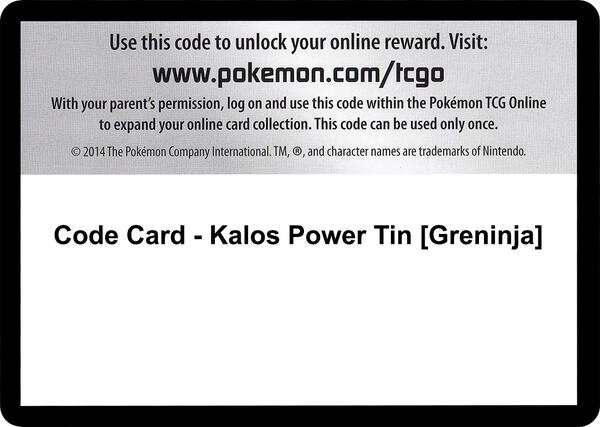 Code Card - Kalos Power Tin [Greninja]