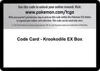 Code Card - Krookodile EX Box from XY - Flashfire Pokemon card image