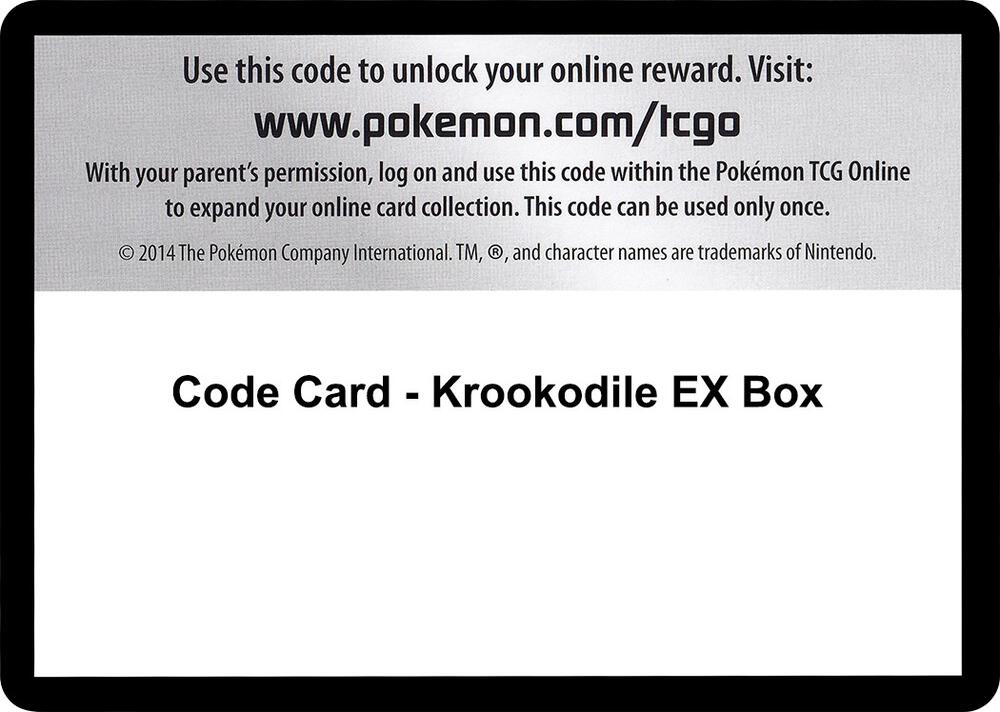 Code Card - Krookodile Ex Box