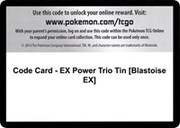 Code Card - EX Power Trio Tin [Blastoise EX] from XY - Furious Fists Pokemon card image