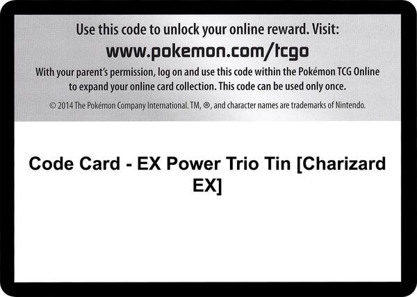 Code Card - EX Power Trio Tin [Charizard EX]