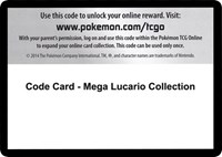 Code Card - Mega Lucario Collection from XY - Furious Fists Pokemon card image