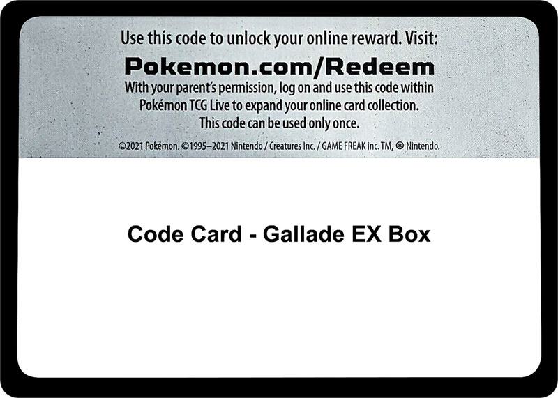 Code Card - Gallade EX Box  from XY - Phantom Forces