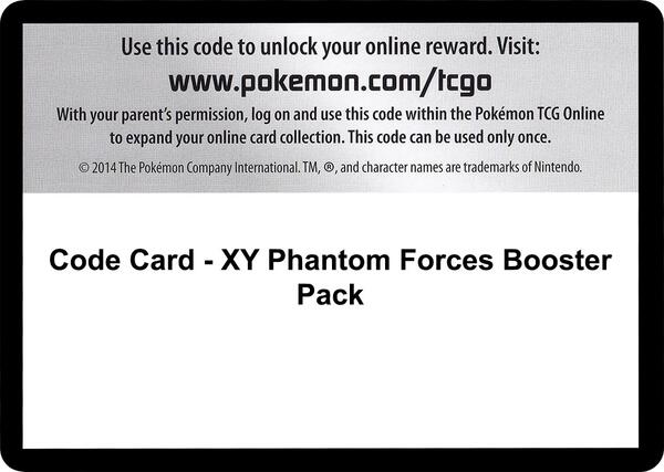 Code Card - XY Phantom Forces Booster Pack