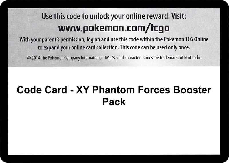 Code Card - XY Phantom Forces Booster Pack  from XY - Phantom Forces