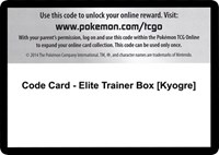 Code Card - Elite Trainer Box [Kyogre] from XY - Primal Clash Pokemon card image