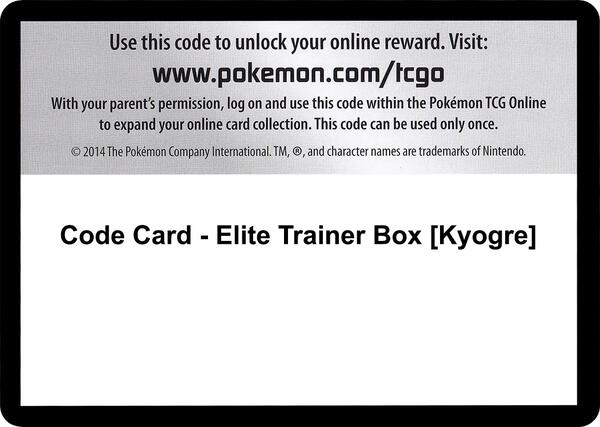 Code Card - Elite Trainer Box [Kyogre]
