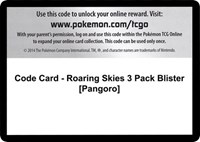 Code Card - Roaring Skies 3 Pack Blister [Pangoro] from XY - Roaring Skies Pokemon card image
