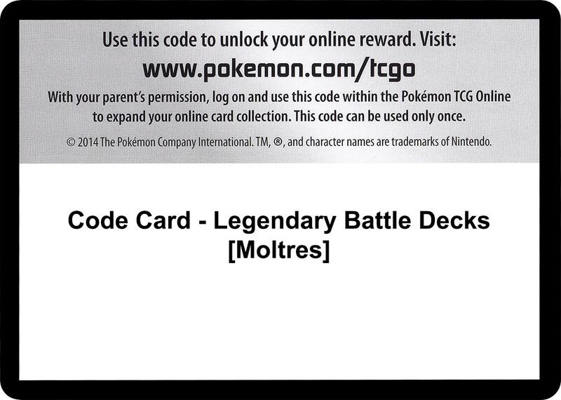 Code Card - Legendary Battle Decks [Moltres]  from XY - Steam Siege