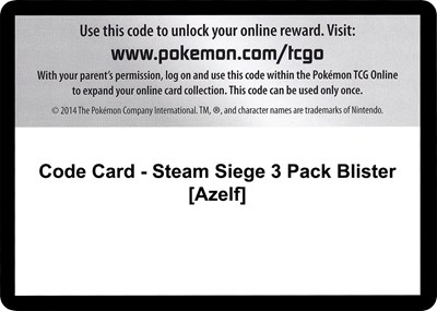 Code Card - Steam Siege 3 Pack Blister [Azelf]