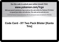 Code Card - XY Two Pack Blister [Kanto Trio] from XY Base Set Pokemon card image