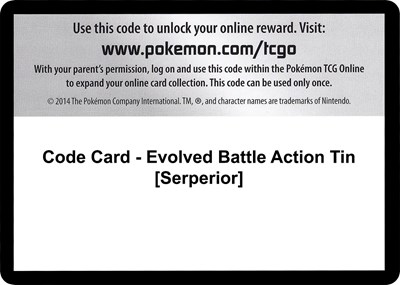 Code Card - Evolved Battle Action Tin [Serperior]