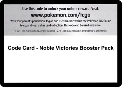 Code Card - Noble Victories Booster Pack
