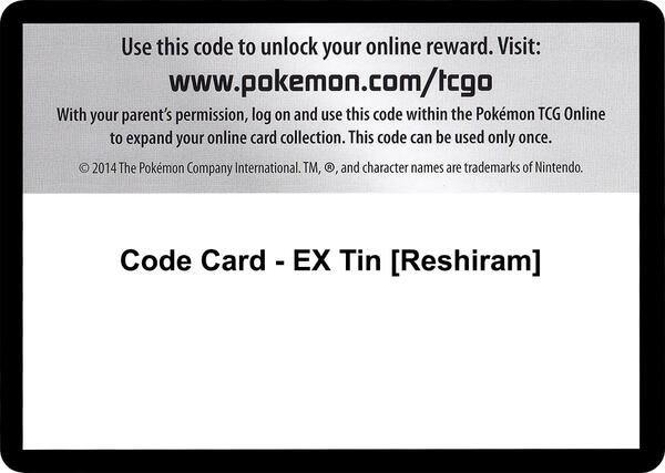 Code Card - EX Tin [Reshiram]