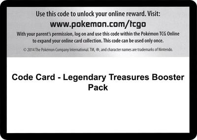 Code Card - Legendary Treasures Booster Pack