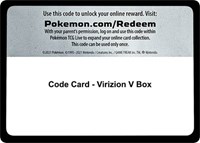 Code Card - Virizion V Box from Miscellaneous Cards & Products Pokemon card image