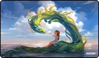GamerMats Playmat - Kelpie with Girl (Premium White Stitched) · GamerMats Playmats