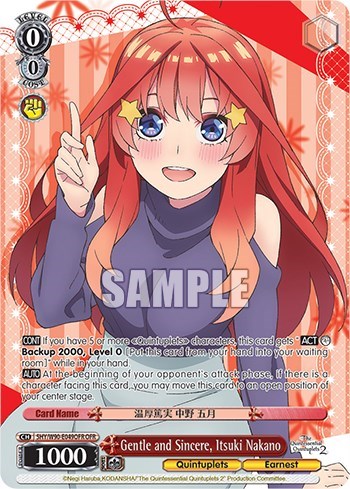 Gentle and Sincere, Itsuki Nakano (OFR) card