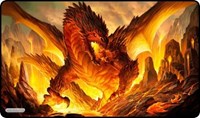 GamerMats Playmat - Fire Bringer (Premium Black Stitched) · GamerMats Playmats