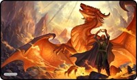 GamerMats Playmat - Fire and Glory (Premium Black Stitched) · GamerMats Playmats