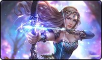 GamerMats Playmat - Female Archer (Premium Black Stitched) · GamerMats Playmats
