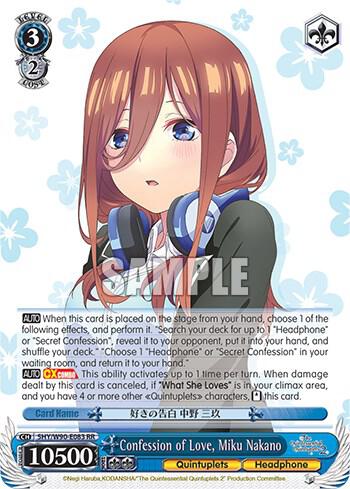 Confession of Love, Miku Nakano - The Quintessential Quintuplets 2
