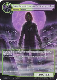 Zombie Returning from the Paramita of the Dead (Full Art) - Force of Will A New World Emerges trading card
