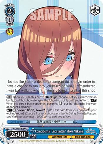 Coincidental Encounter? Miku Nakano - The Quintessential