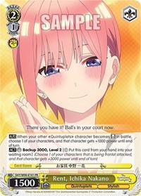 Rent, Ichika Nakano (5HY/W90-E101 PR) card