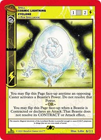 Cosmic Lightning Cyclone