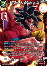 SS4 Son Goku, Defender of Life (Silver Foil) card art
