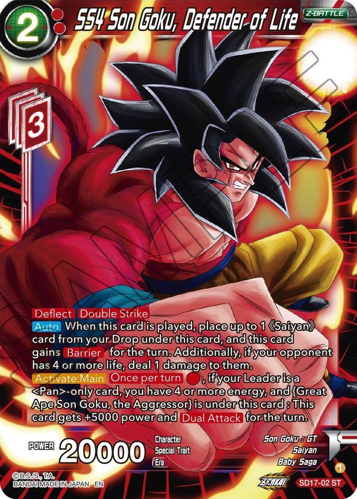 SS4 Son Goku, Defender of Life (Silver Foil) - Dawn of the Z