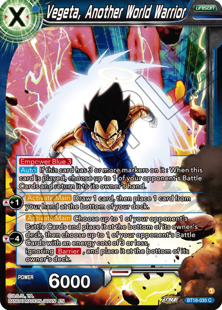 Vegeta, Another World Warrior #BT18-035 — Dawn of the Z-Legends