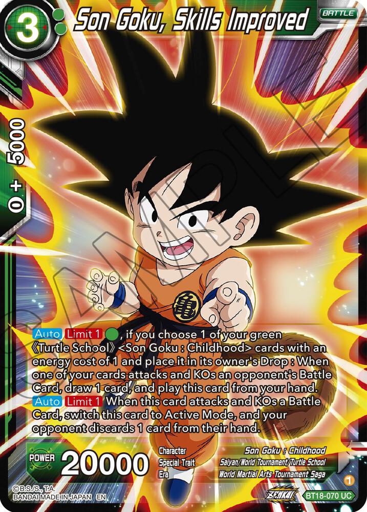Son Goku, Skills Improved - Dawn of the Z-Legends - Dragon Ball