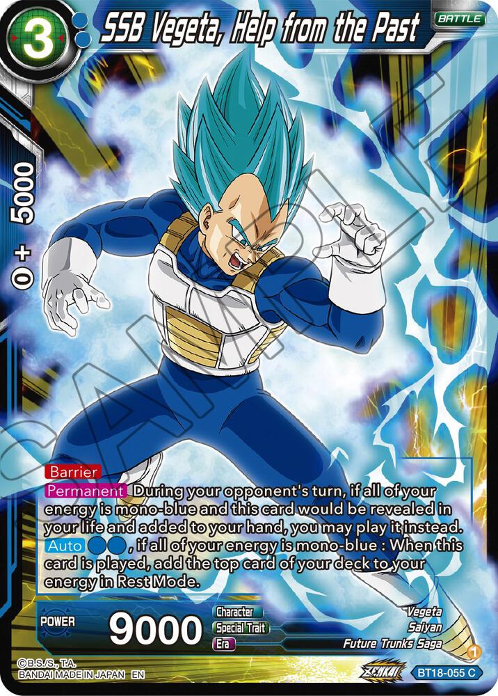 SSB Vegeta, Help from the Past #BT18-055 — Dawn of the Z-Legends