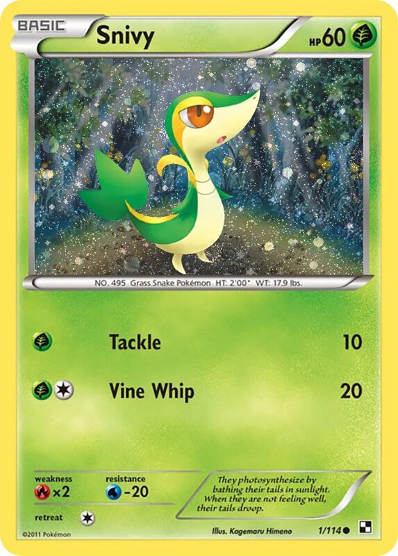 Snivy - 1/114 (Cosmos Holo) 001/114 from Miscellaneous Cards & Products