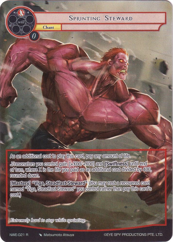 Sprinting Steward (Full Art)