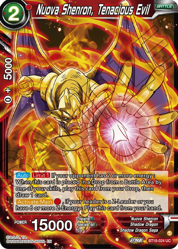 Nuova Shenron, Tenacious Evil - Dawn of the Z-Legends - Dragon