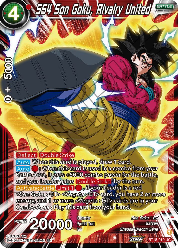 SS4 Son Goku, Rivalry United #BT18-010 — Dawn of the Z-Legends