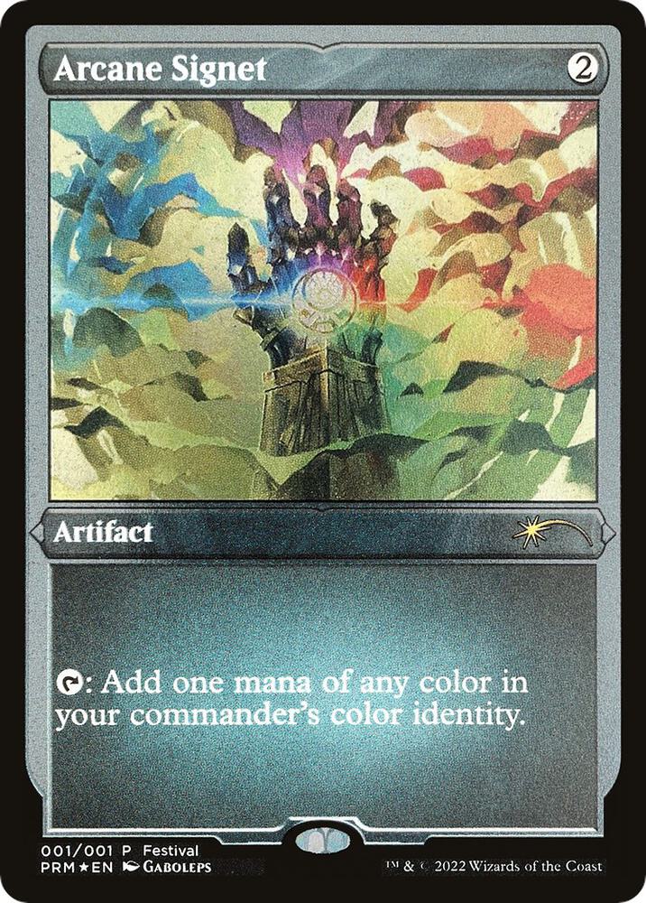MTG【ギャラクシーFoil】秘儀の印鑑/Arcane Signet Arcane Signet (Secret Lair) (#1492) (Borderless) (Galaxy