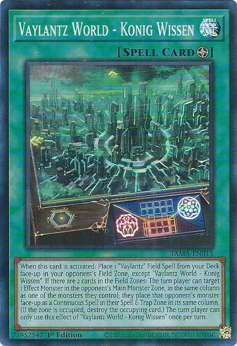 Vaylantz World - Konig Wissen - Tactical Masters - YuGiOh