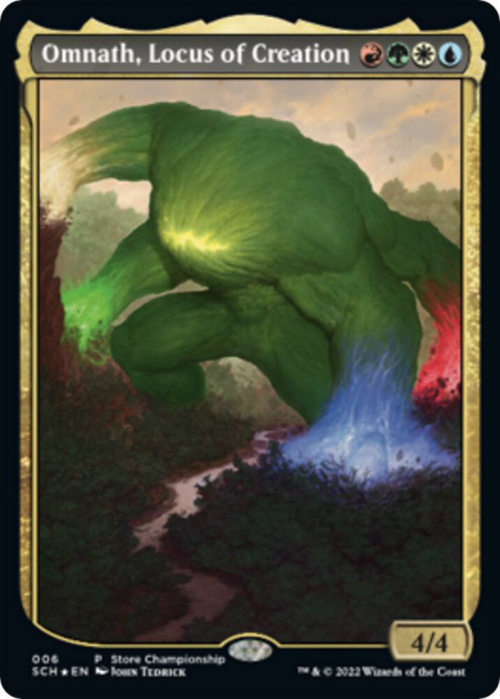 MTG 創造の座、オムナス　foil ストアチャンピオンシップ　プロモ Omnath, Locus of Creation - Game Day & Store Championship