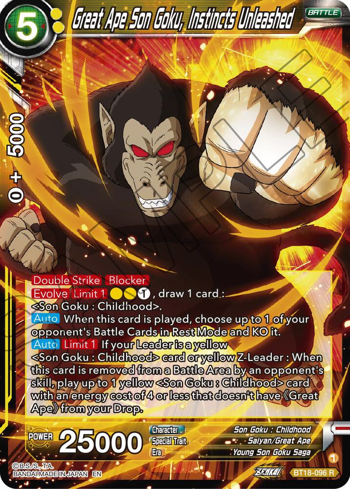 Great Ape Son Goku, Instincts Unleashed - Dawn of the Z-Legends