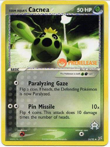Team Aqua's Cacnea - 24/95 (Prerelease) 024/095 from Miscellaneous Cards & Products