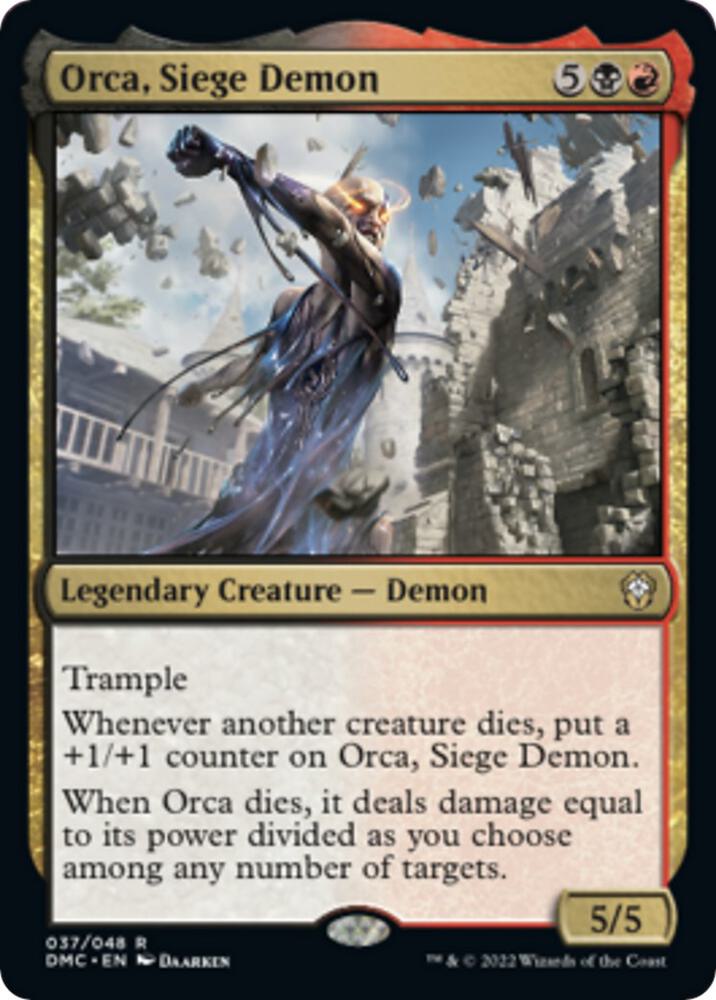 Orca, Siege Demon - Commander: Dominaria United - Magic: The Gathering - TCGplayer.com Orca, Siege Demon - Commander: Dominaria United - Magic: The Gathering - TCGplayer.com