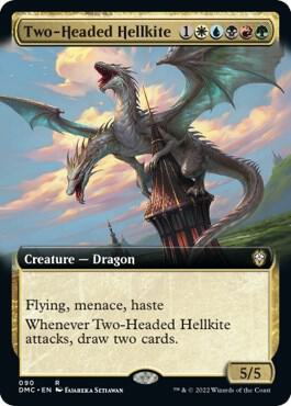 Two-Headed Hellkite (Extended Art) - Commander: Dominaria United