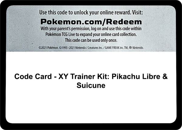 Code Card - XY Trainer Kit: Pikachu Libre & Suicune