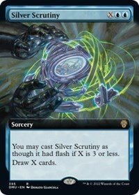 Silver Scrutiny (Extended Art) - Dominaria United - Magic: The Gathering card