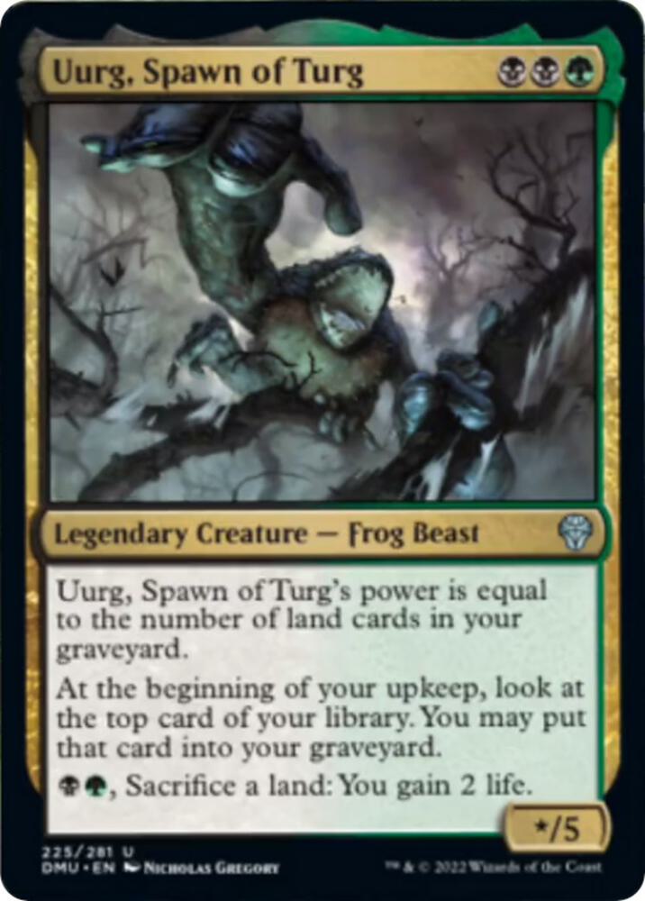 acgカード　　legend of  UR⭐︎289 Uurg, Spawn of Turg - Dominaria United - Magic: The Gathering
