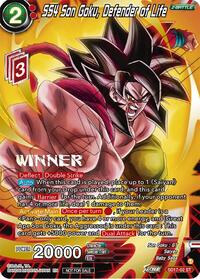SS4 Son Goku, Defender of Life (ZENKAI Celebration Winner-Stamped) card art